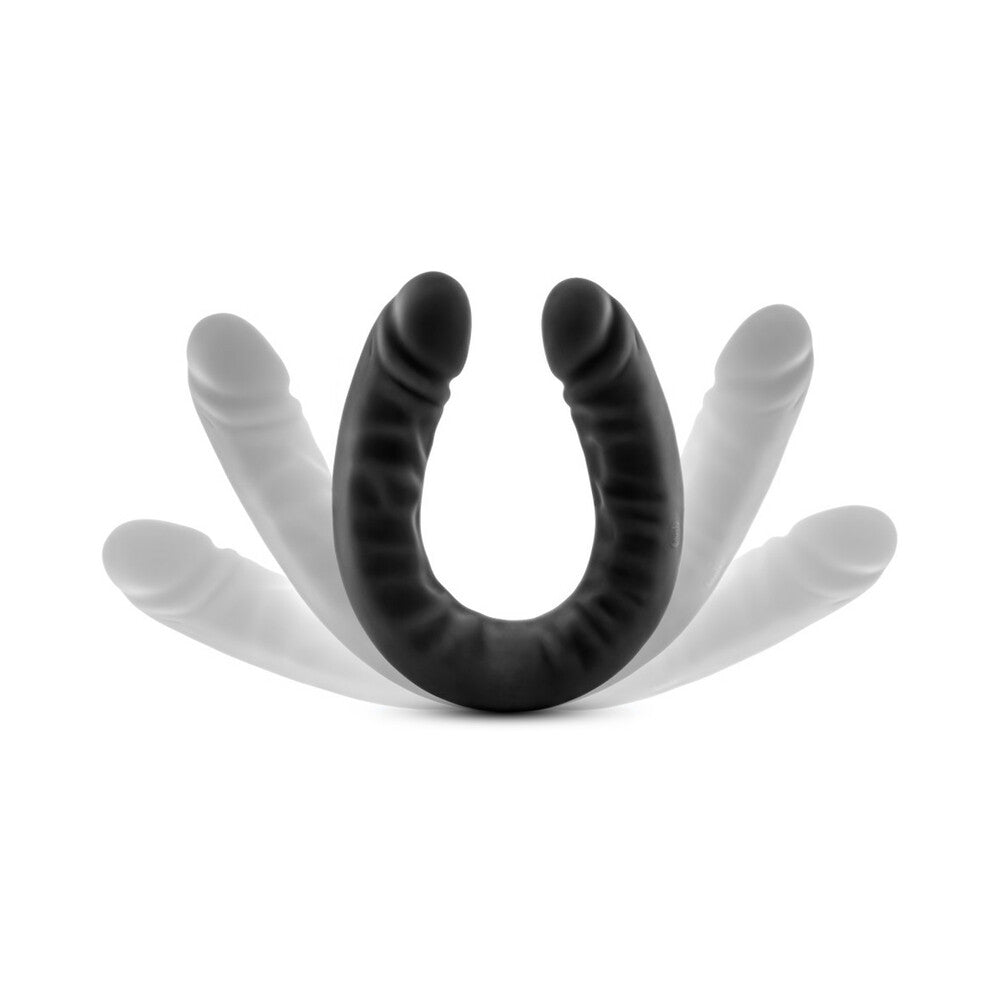 Ruse - Silicone Double Headed Dildo - 18In - Black