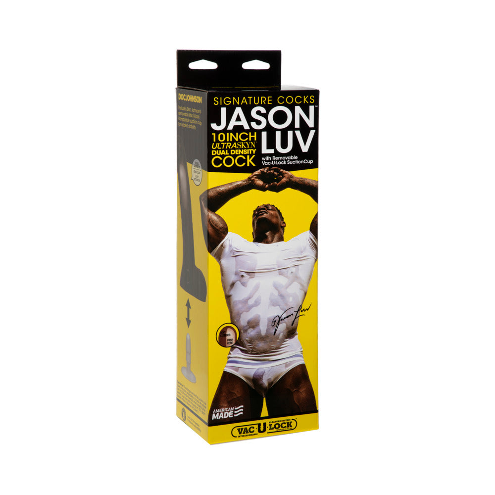 Jason Luv 10 Inches Ultraskyn Cock Brown Dildo