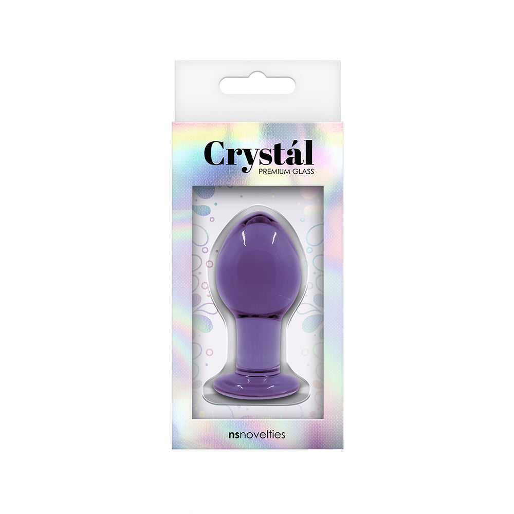 Crystal Premium Glass Plug - Medium - Clear Green