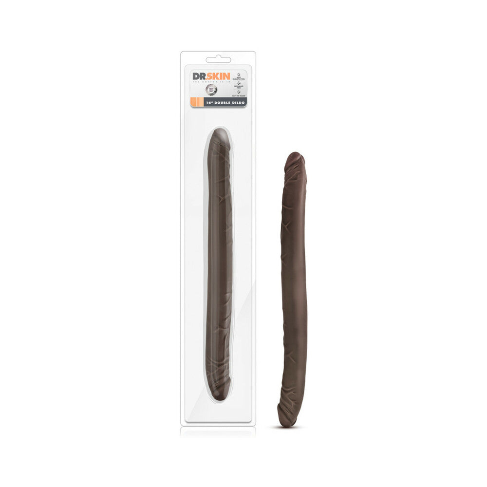 Dr. Skin - 16 Inch Double Dildo - Chocolate