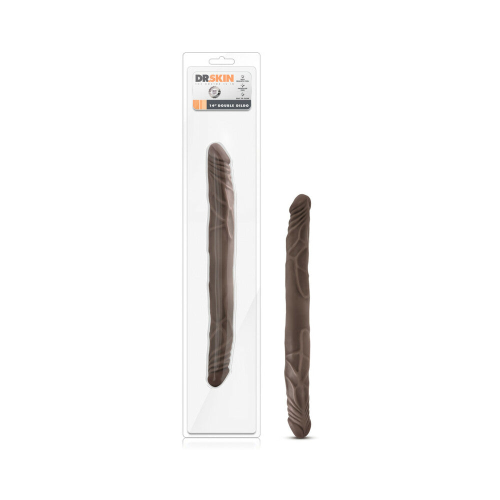 Dr. Skin - 14 Inch Double Dildo - Chocolate