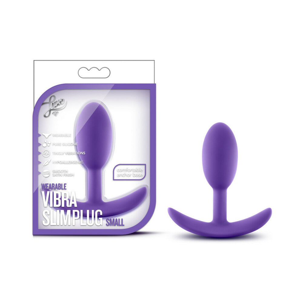 Blush Luxe Wearable Vibra Slim Plug Small - Purple