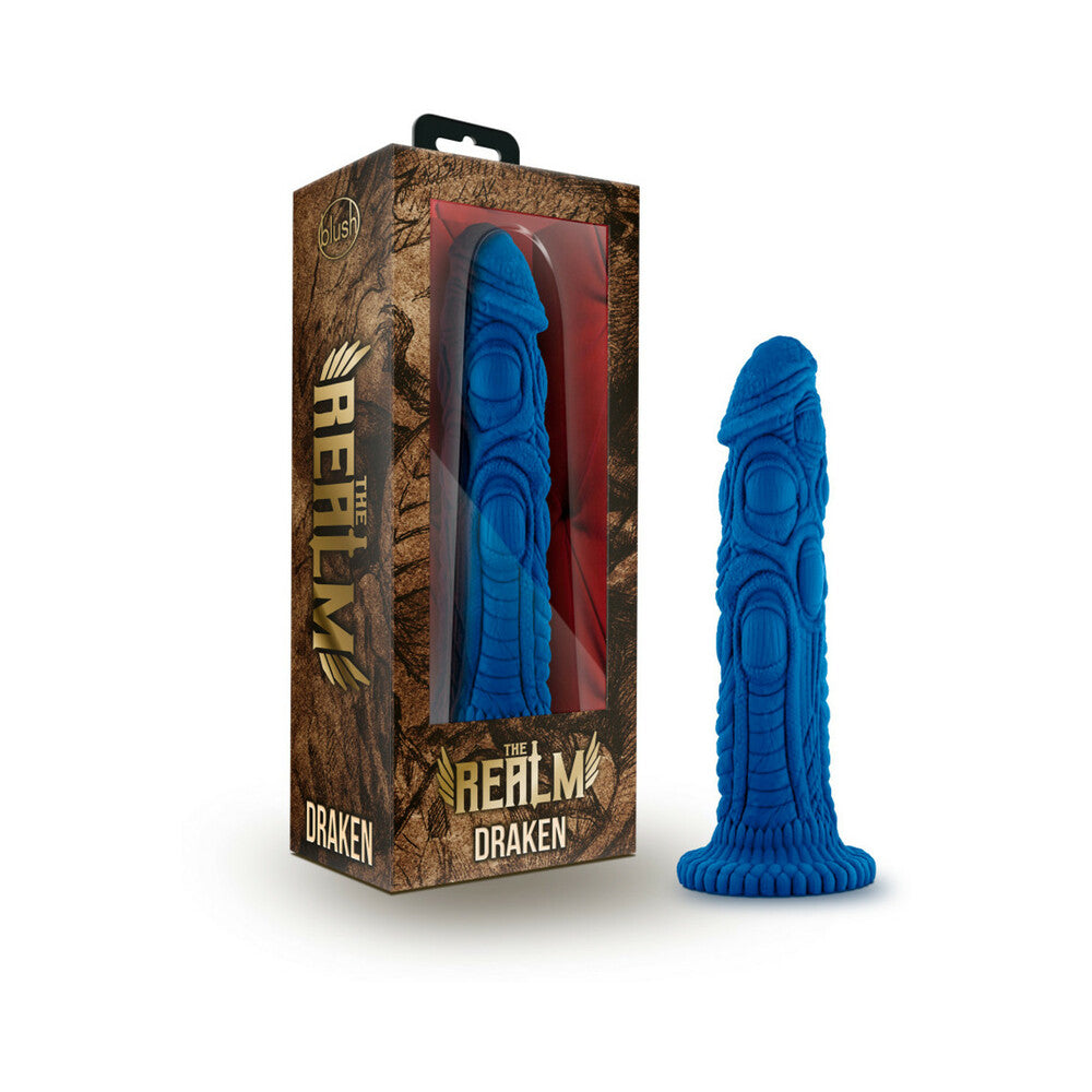 The Realm - Draken - Lock On Dildo - Blue