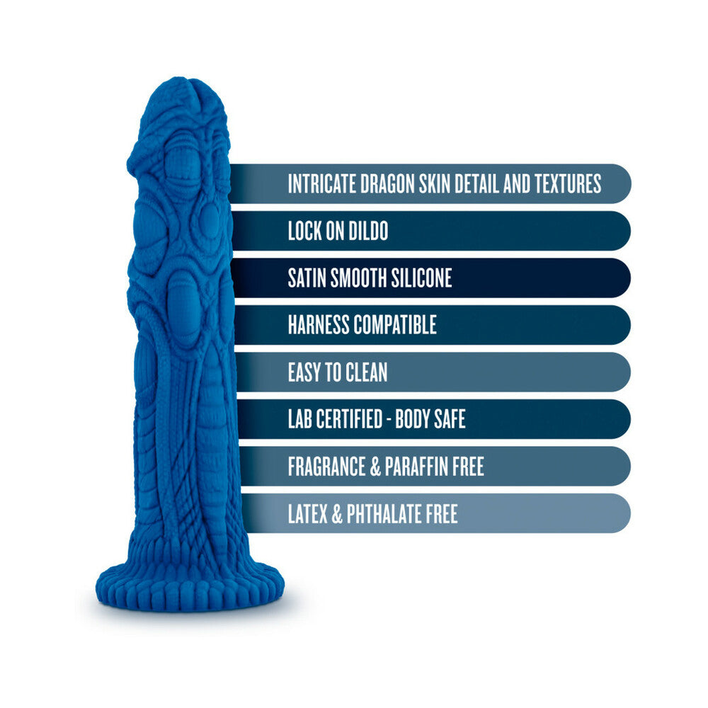 The Realm - Draken - Lock On Dildo - Blue