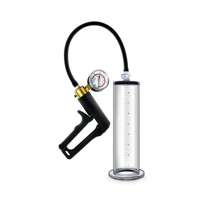 Performance - Vx7 Vacuum Penis Pump With Brass Trigger &amp; Pressure Gauge  -  Clear