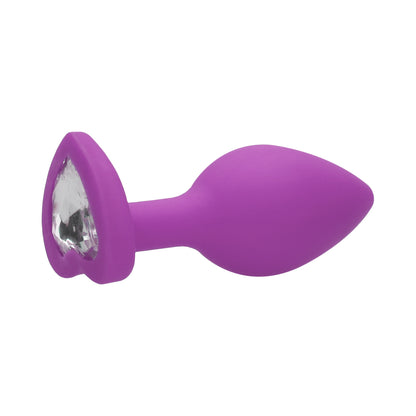 Diamond Heart Butt Plug Regular - Purple