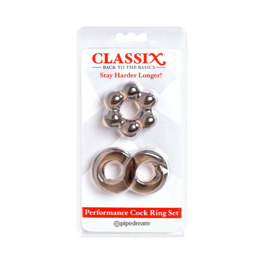 Classix Performance Cock Ring Set,Smoke