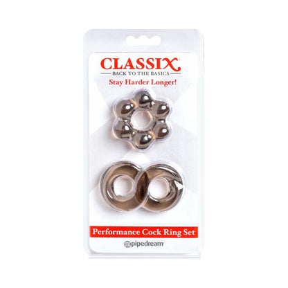 Classix Performance Cock Ring Set,Smoke