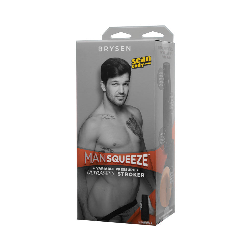 Man Squeeze Brysen Ultraskyn Stroker Ass Vanilla