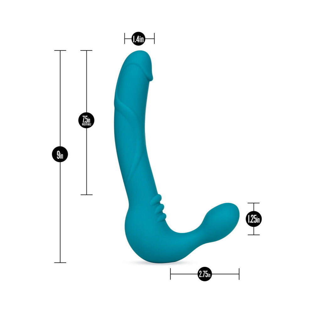 Temptasia Luna Strapless Silicone Dildo Teal