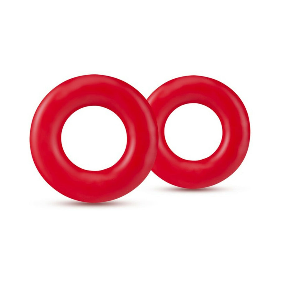 Blush Stay Hard Donut Rings - Red Pack Of 2