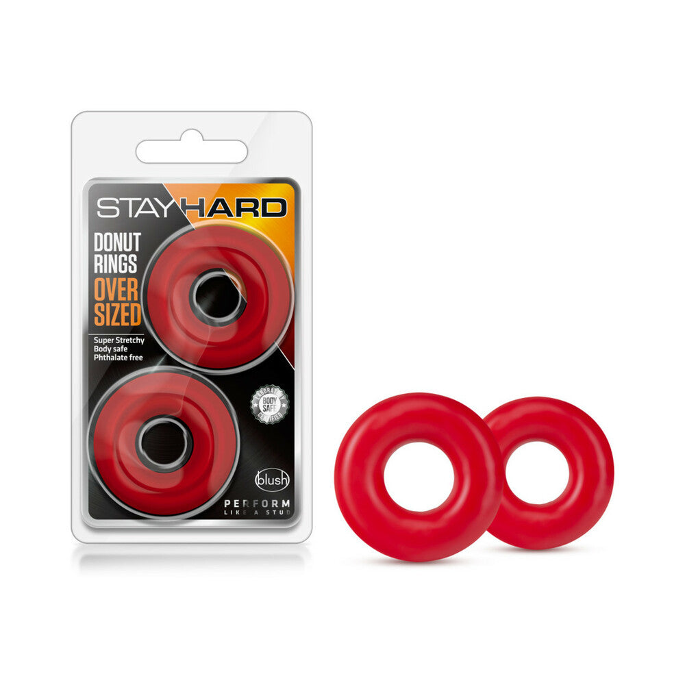 Stay Hard - Donut Rings Oversized - Red