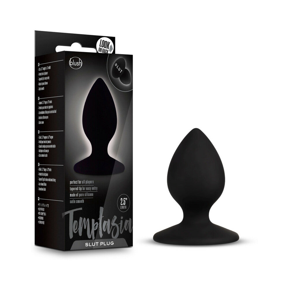 Temptasia Silicone Slut Butt Plug Black