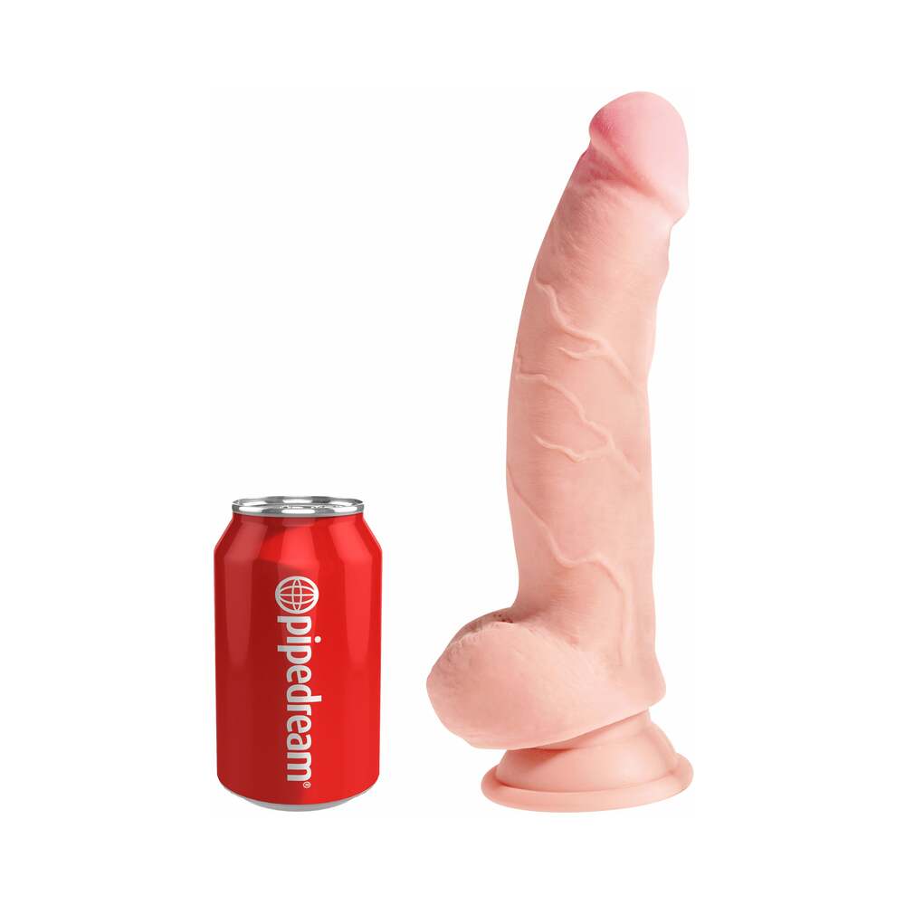 King Cock Triple Density 8 Inches Cock, Balls Beige Dildo