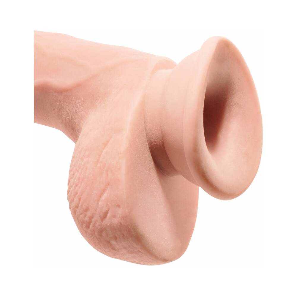 King Cock Triple Density 9 Inches Cock, Balls Beige