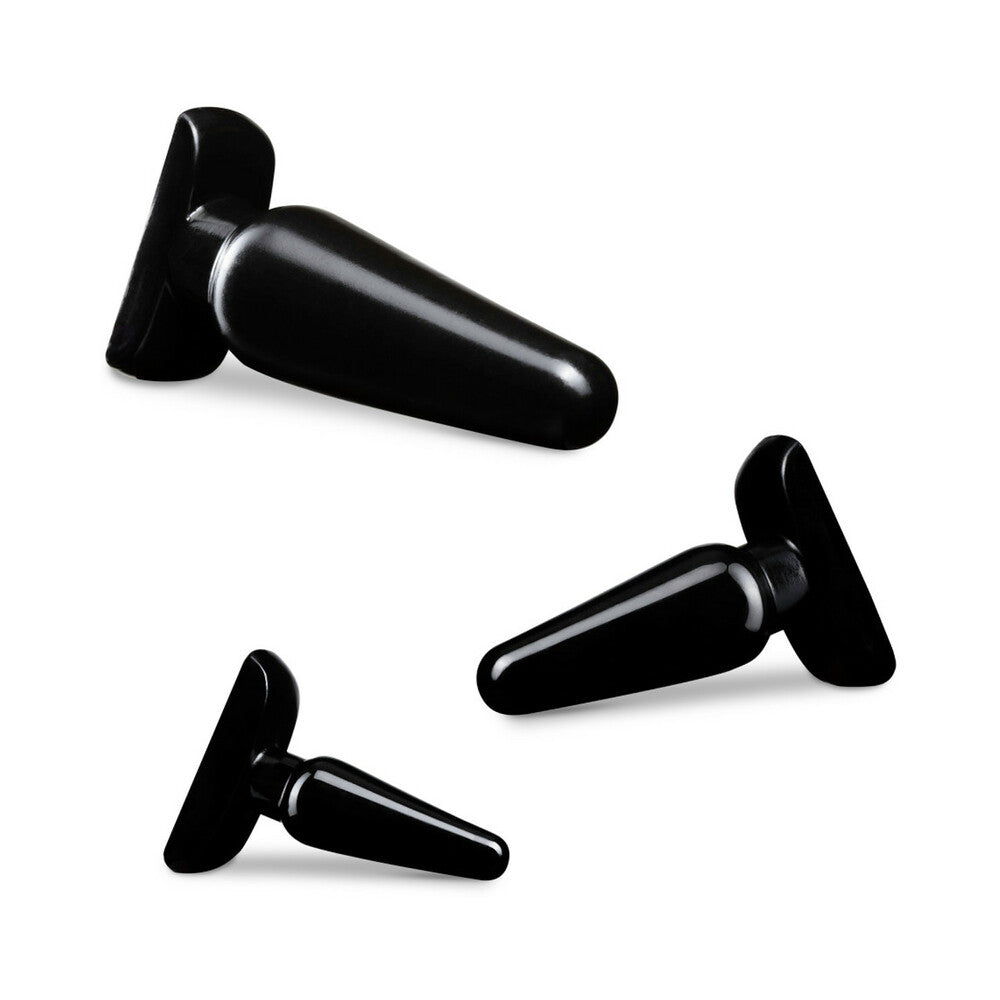 Anal Adventures Basic Plug Kit - Black