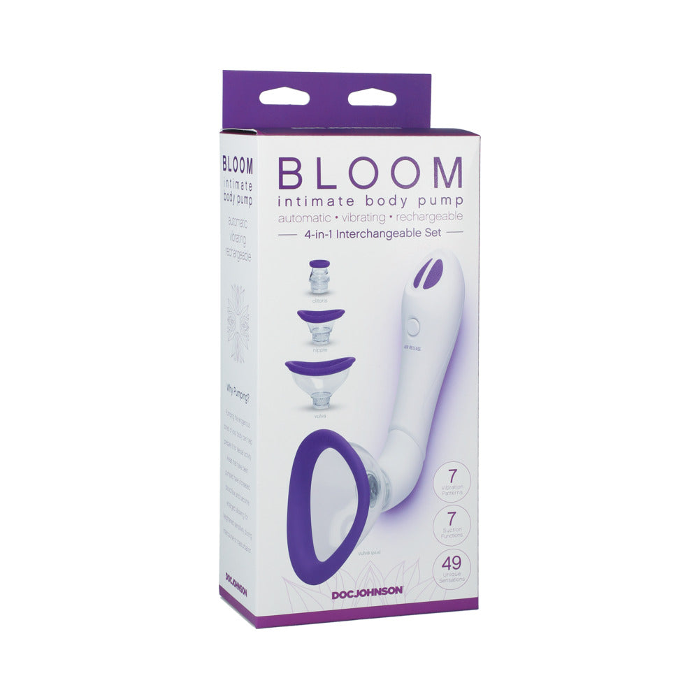 Bloom Intimate Body Automatic Vibrating Rechargeable Pump - Sky Blue/White