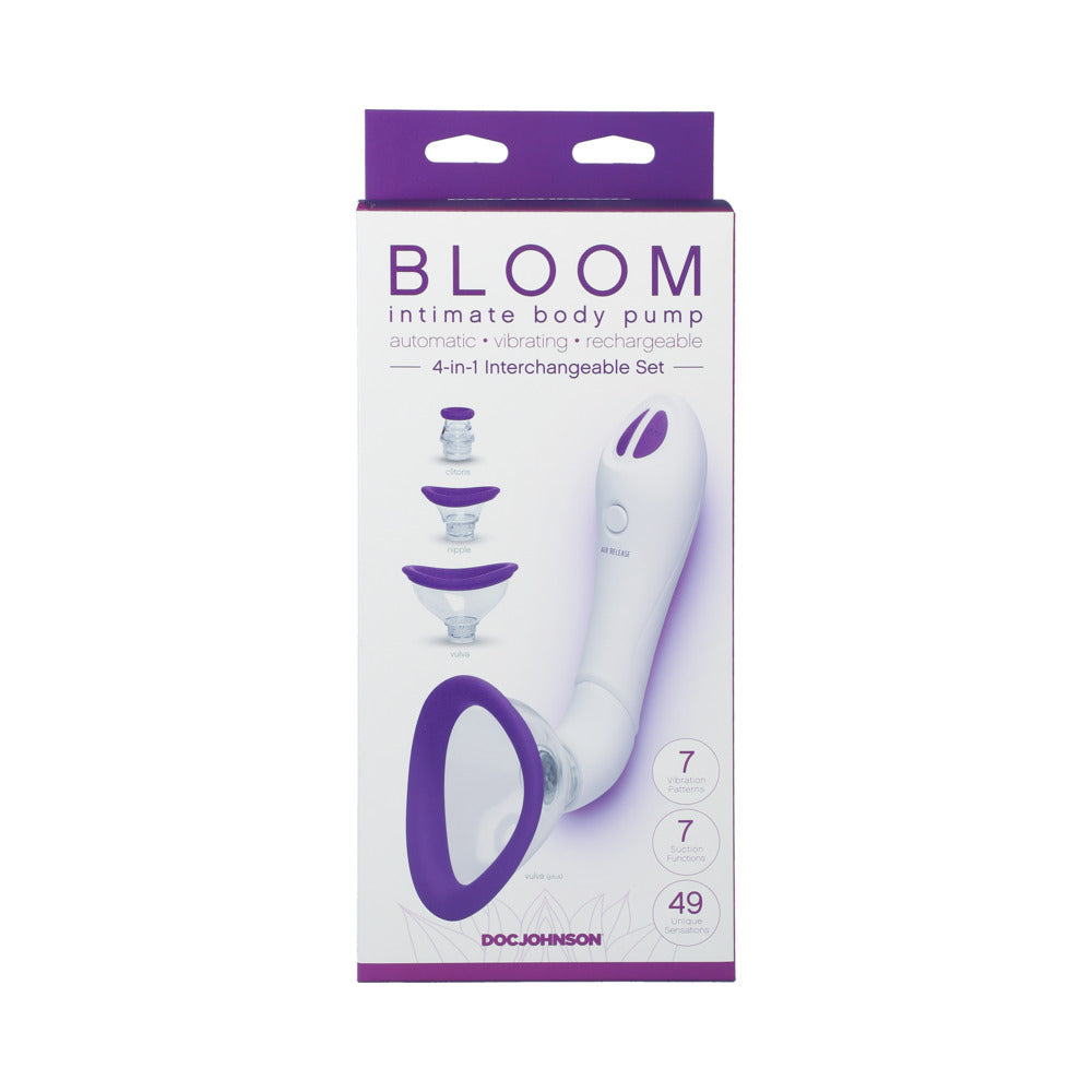 Bloom Intimate Body Automatic Vibrating Rechargeable Pump - Sky Blue/White