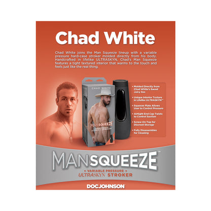 Man Squeeze - Chad White - Ultraskyn Stroker - Ass Vanilla