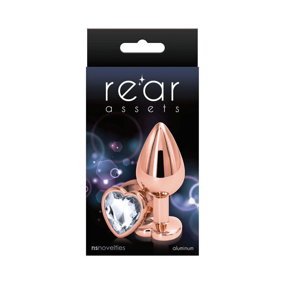 Rear Assets Rose Gold Heart Medium Clear