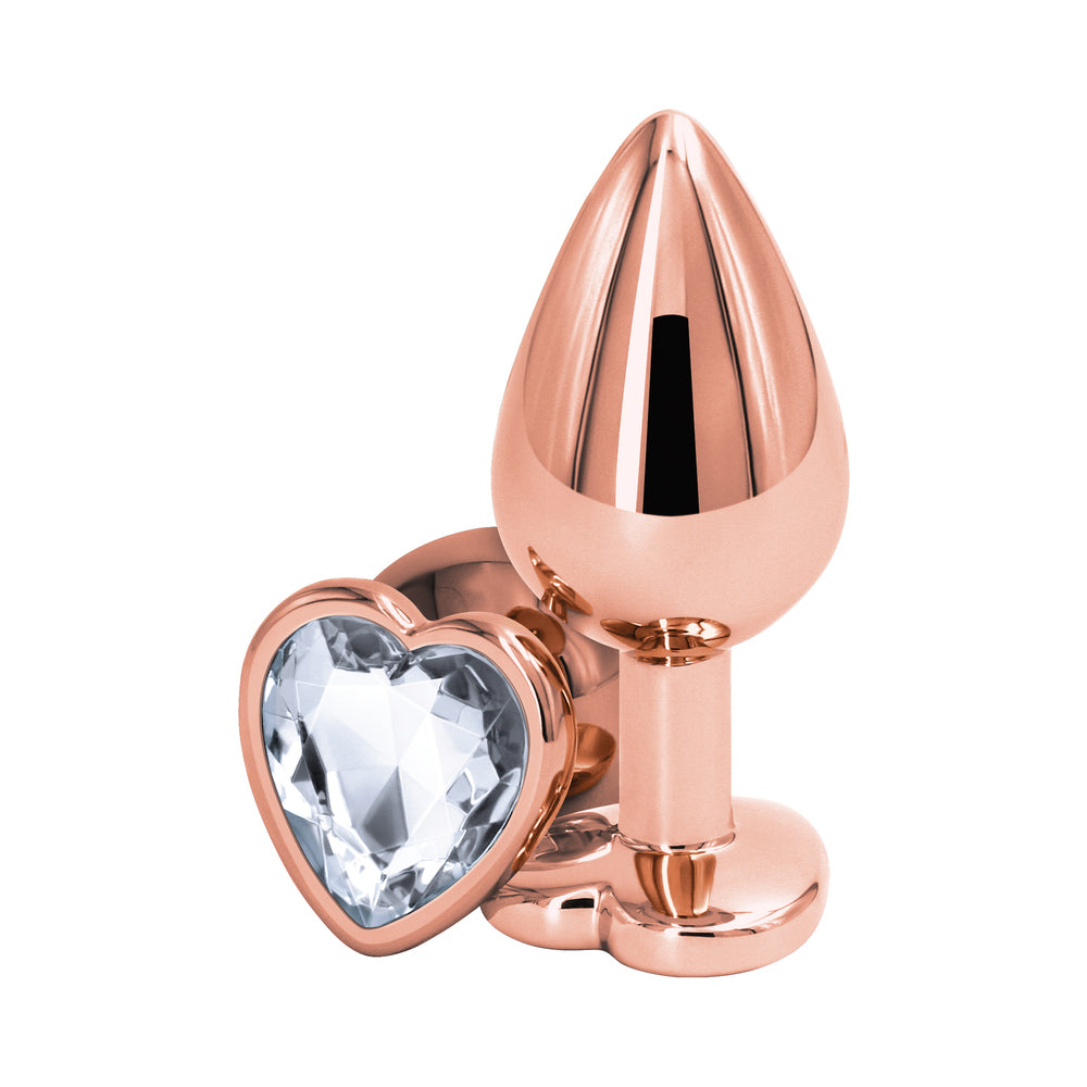 Rear Assets Rose Gold Heart Medium Clear