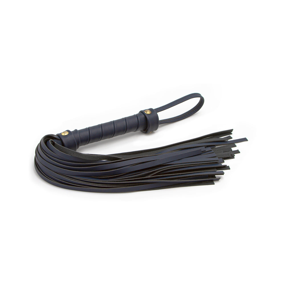 Bondage Couture Vinyl Flogger - Blue