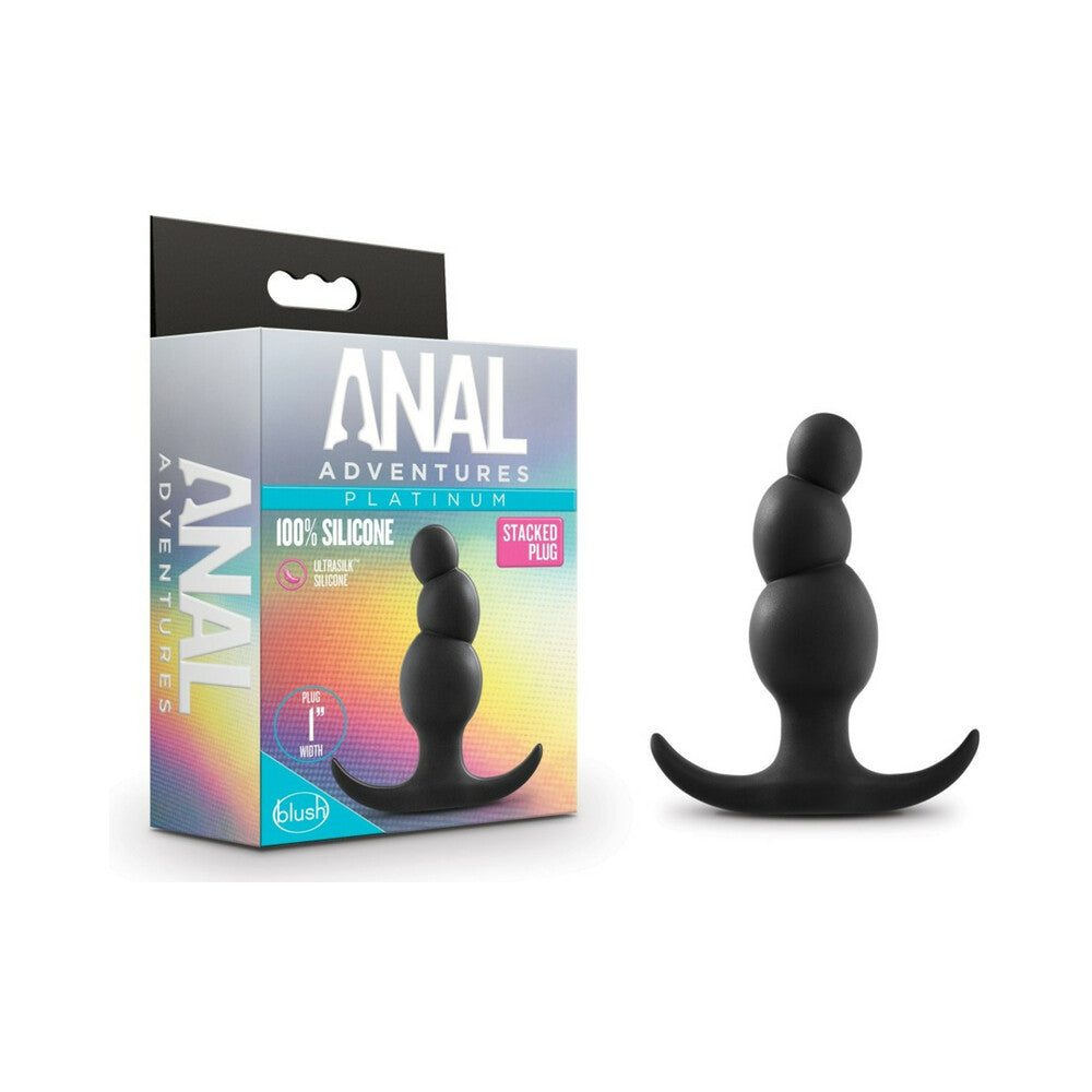 Anal Adventures Stacked Plug - Black