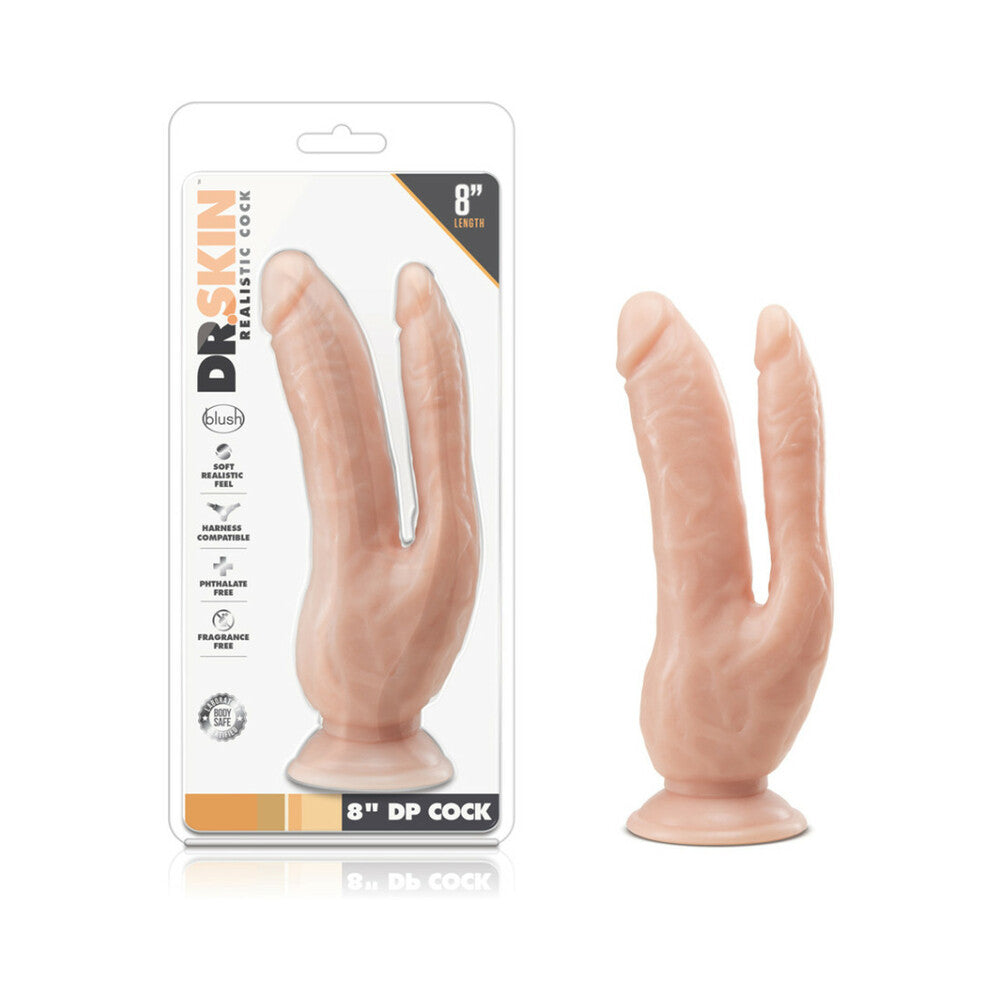 Dr. Skin - 8 Inch Dp Cock - Vanilla