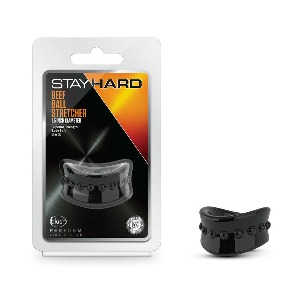 Stay Hard Beef Ball Stretcher  1.5  Black