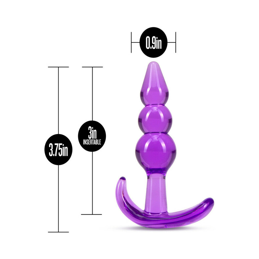 B Yours Triple Bead Anal Plug Purple