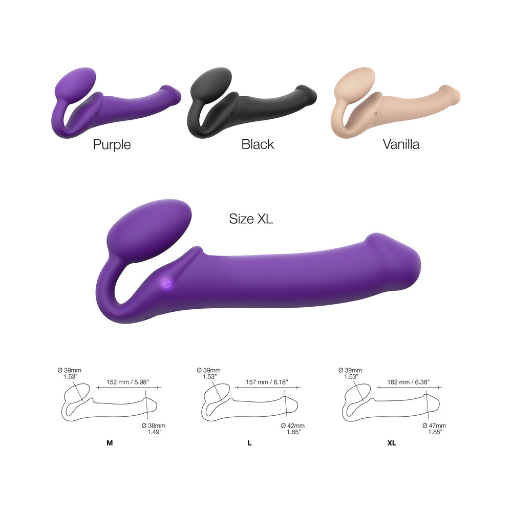 Strap-On-Me Vibrating 3 Motors Strap On Xl Purple