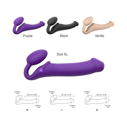 Strap-On-Me Vibrating 3 Motors Strap On Xl Purple