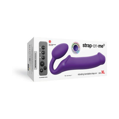 Strap-On-Me Vibrating 3 Motors Strap On Xl Purple