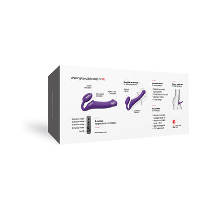 Strap-On-Me Vibrating 3 Motors Strap On Xl Purple