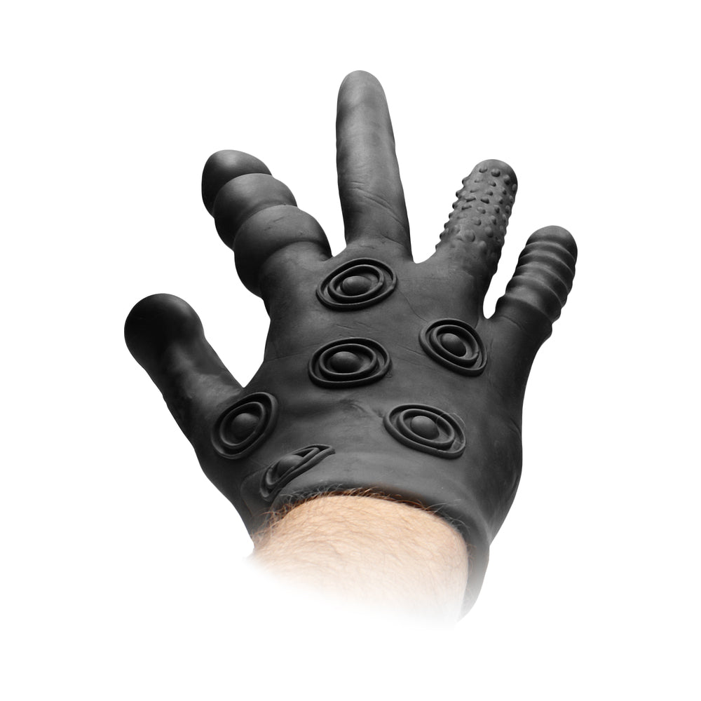 Fist It Silicone Stimulation Glove - Black