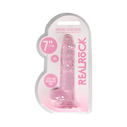 Realrock Realistic Dildo With Balls 7&quot; Pink