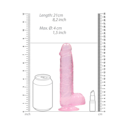 Realrock Realistic Dildo With Balls 8 Inches