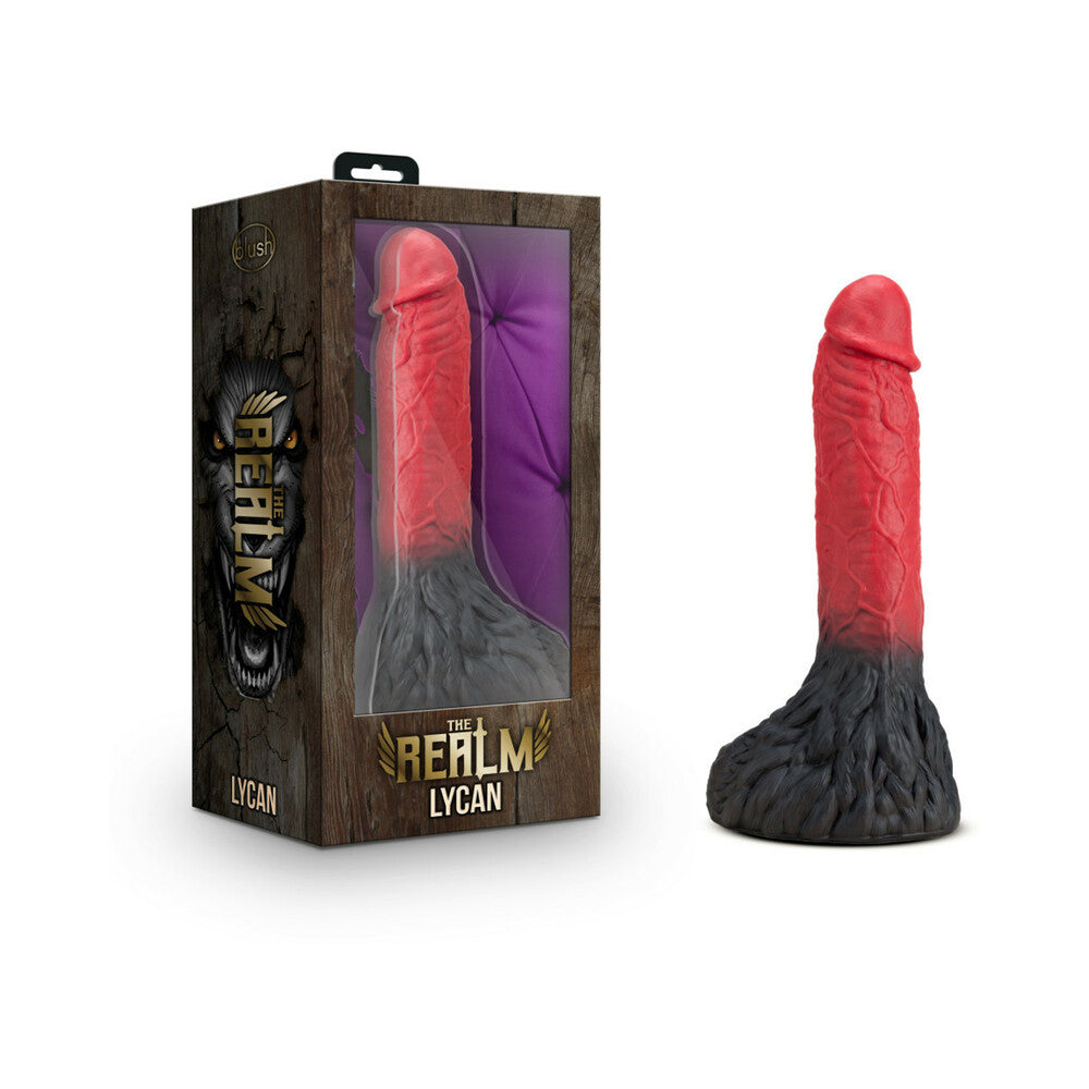 The Realm Lycan Lock-On Werewolf Dildo Red