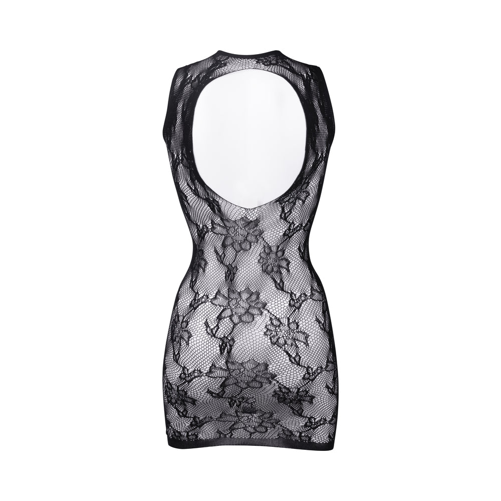 Shots Le Desir High Neck Lace Mini Dress