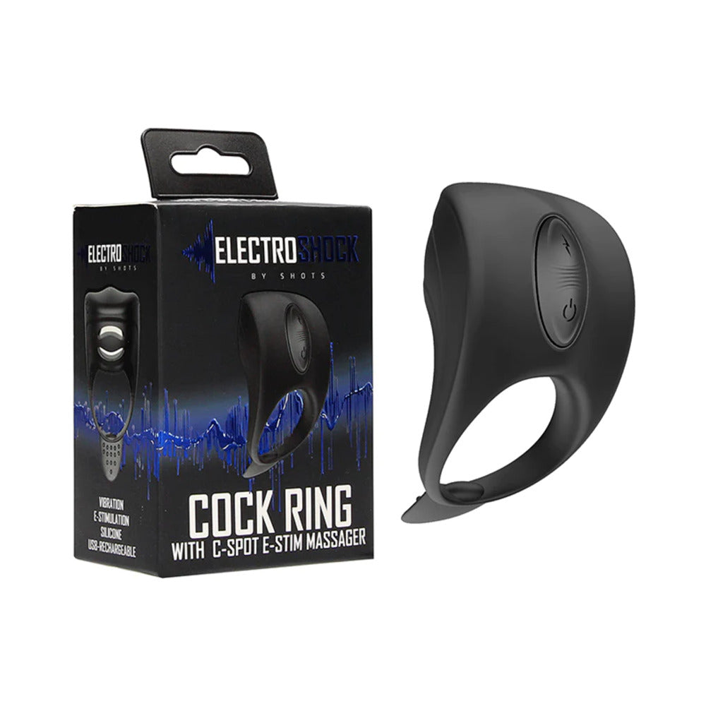 Shots Electroshock C Ring C Spot Massager Black