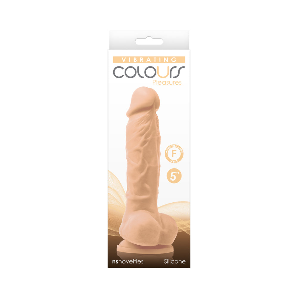 Colours Pleasures Vibrating 5&quot; Dildo - White