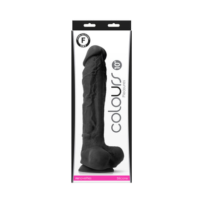 Colours Pleasures 10&quot; Dildo - Black