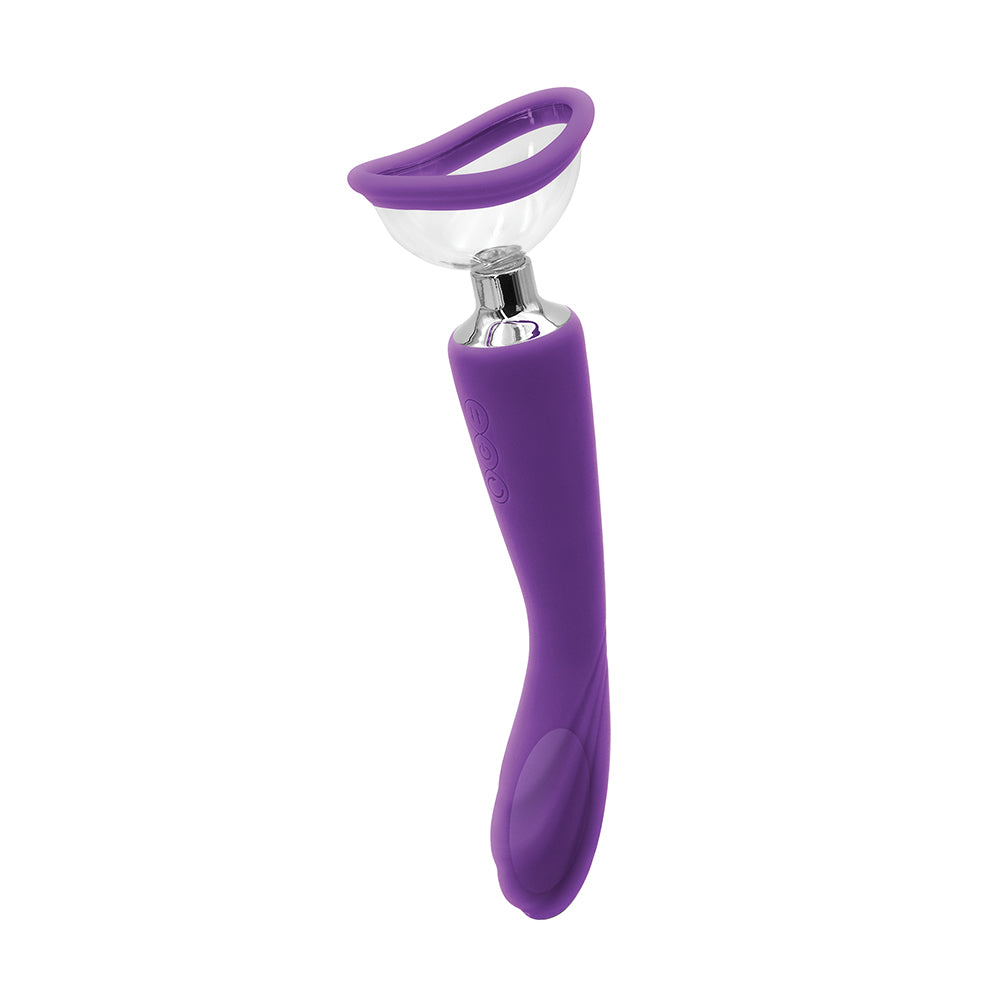 Inya Pump And Vibe With Interchangeable Suction Cups - Purple