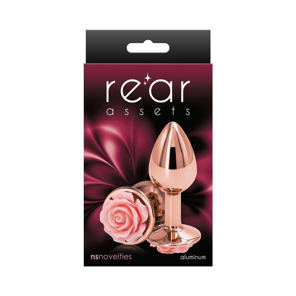 Rear Assets Rose Anal Plug - Small - Pink