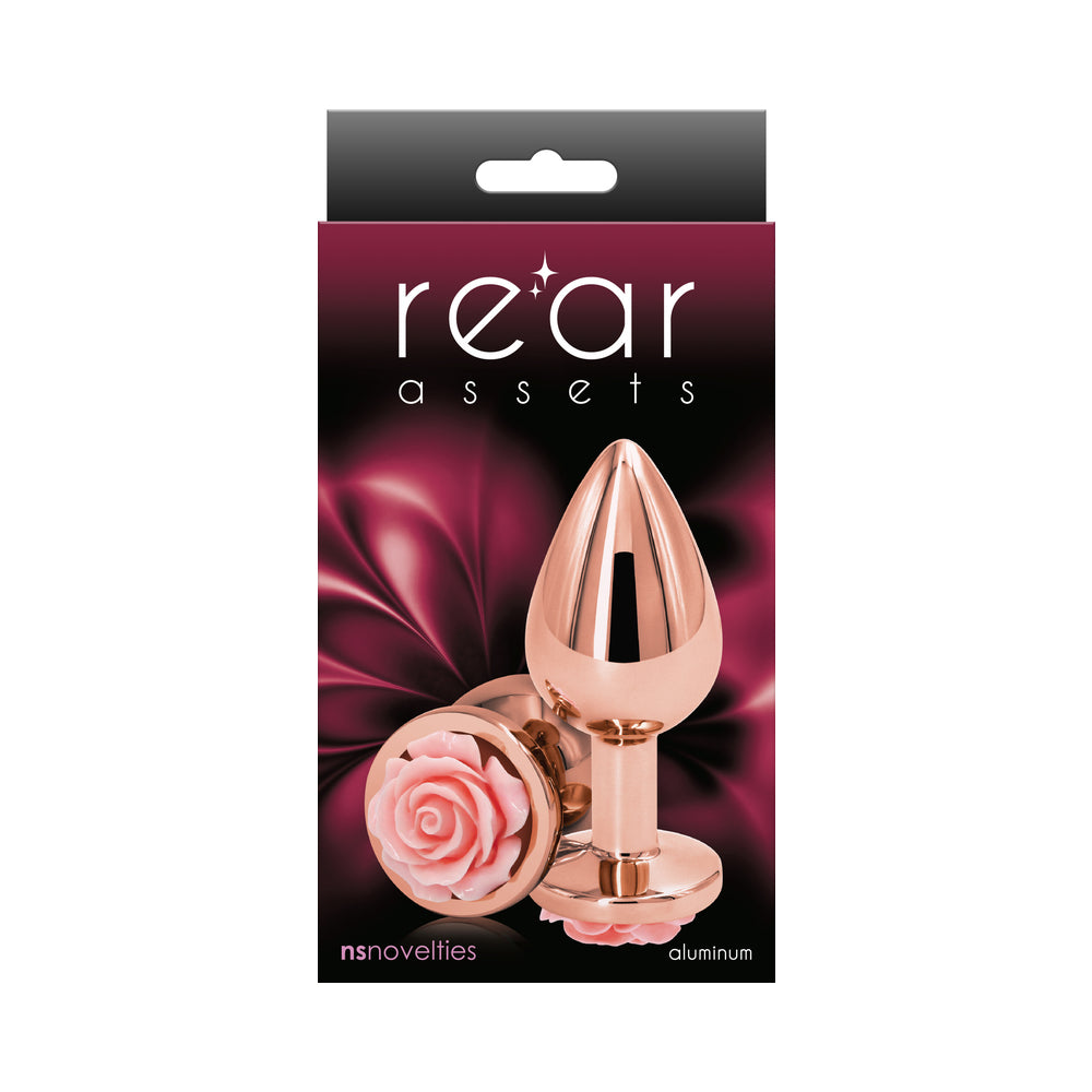 Rear Assets Rose Anal Plug - Medium - Pink