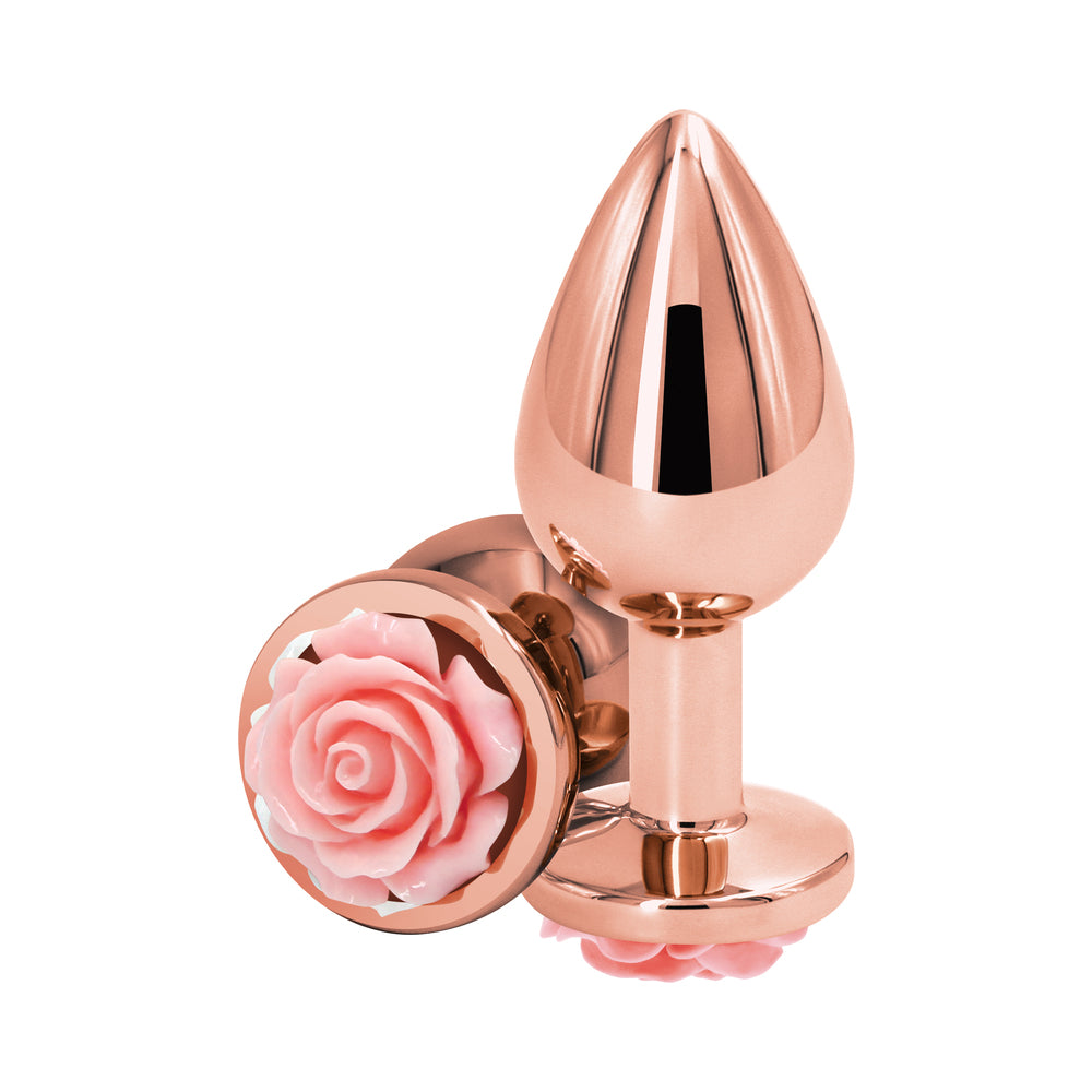 Rear Assets Rose Anal Plug - Medium - Pink