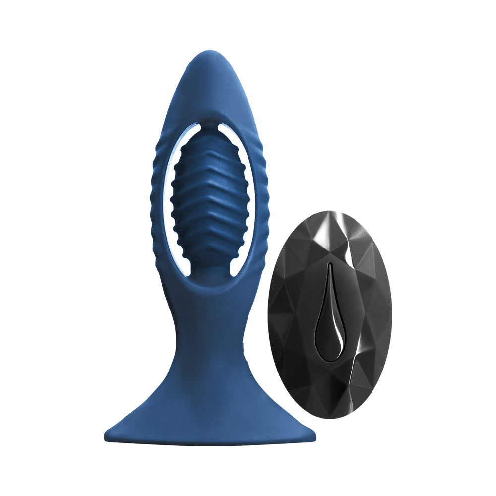 Renegade V2 Rechargeable Anal Plug With Remote - Blue