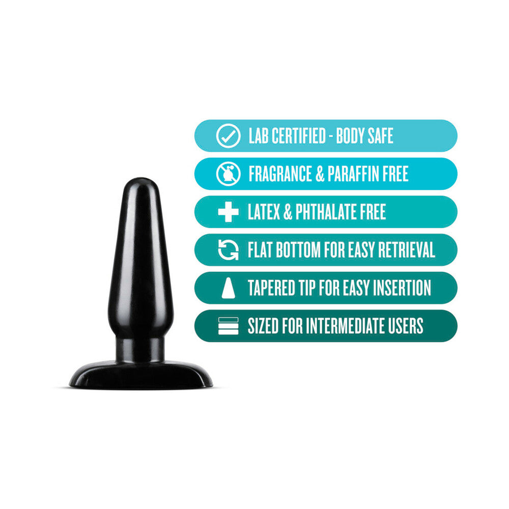 Anal Adventures Basic Anal Plug - Medium Black