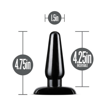 Anal Adventures Basic Anal Plug - Medium Black