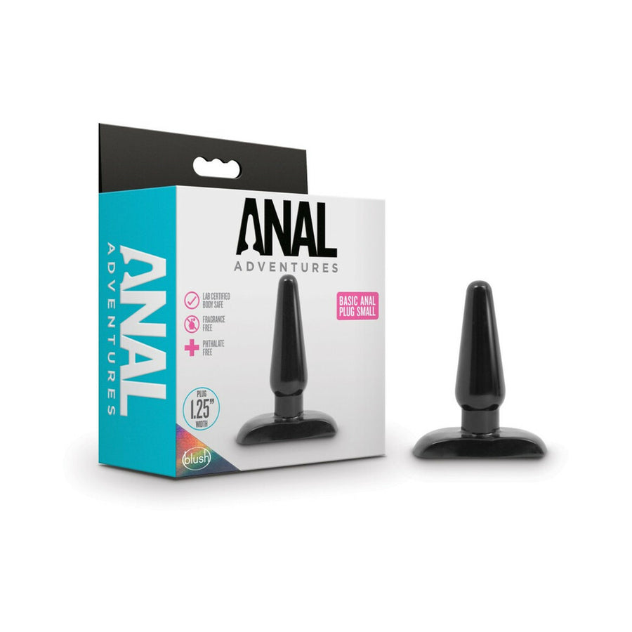 Anal Adventures Basic Anal Plug - Small Black